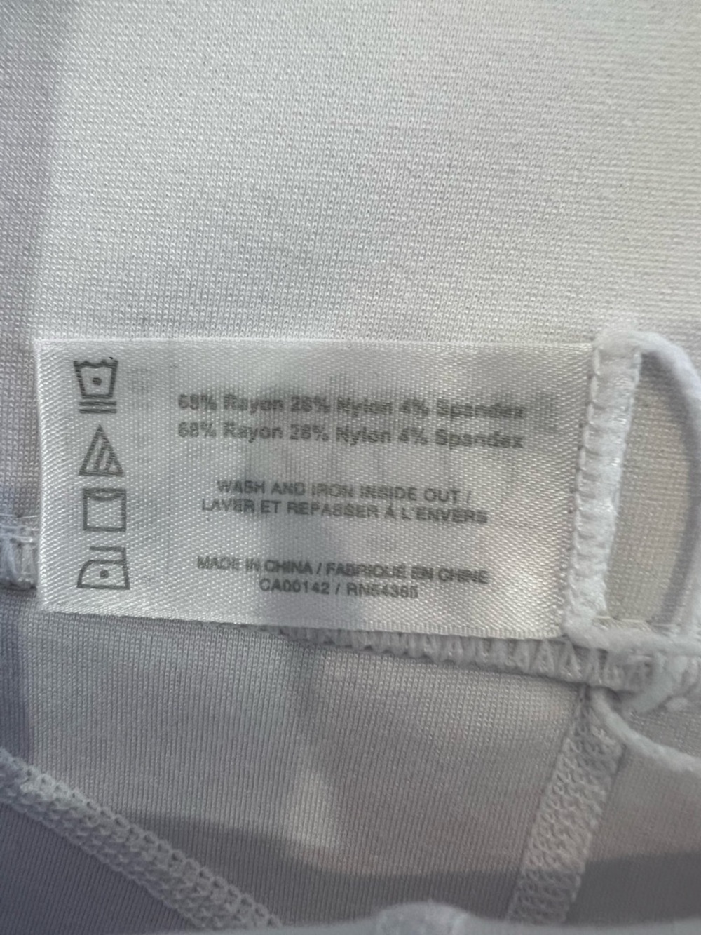 NYGARD Slim White Cropped Leggings Size L High Rise Stretch NWOT - Picture 4 of 5